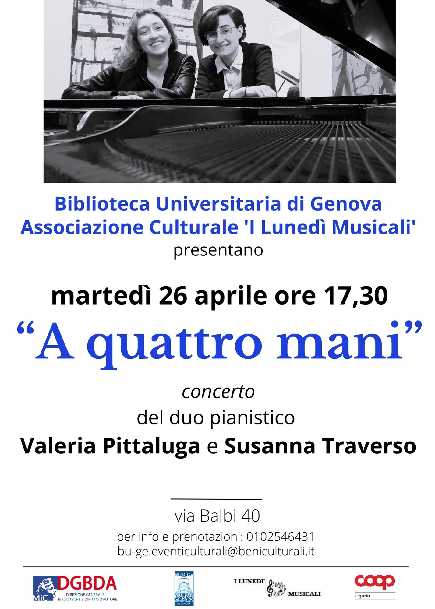 I LUNEDI MUSICALI IN BIBLIOTECA UNVERSITARIA DI GENOVA